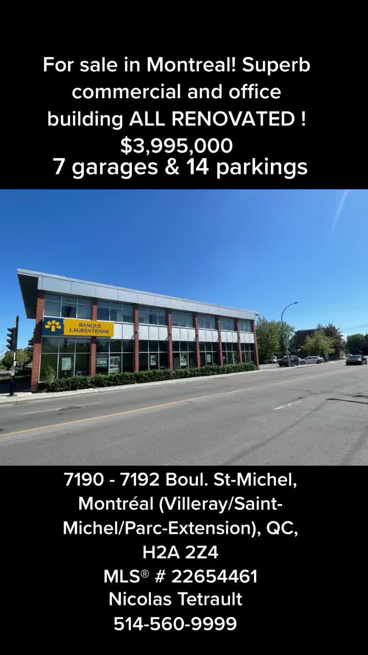 7190 - 7192 Boul. St-Michel, Montréal (Villeray/Saint-Michel/Parc-Extension), QC, H2A 2Z4 MLS® # 22654461