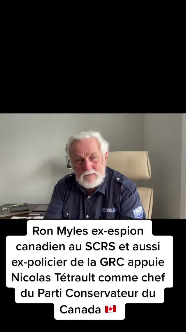 Merci à mon ami Ron Myles ex-espion canadien au SCRS et aussi ex-policier à la GRC qui appuie Nicolas Tétrault à la course à la chefferie #canada